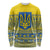 Ukraine Trident Christmas Long Sleeve Shirt Vyshyvanka Patterns - Wonder Print Shop