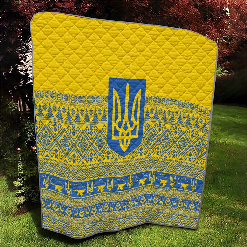 Ukraine Trident Christmas Quilt Vyshyvanka Patterns - Wonder Print Shop