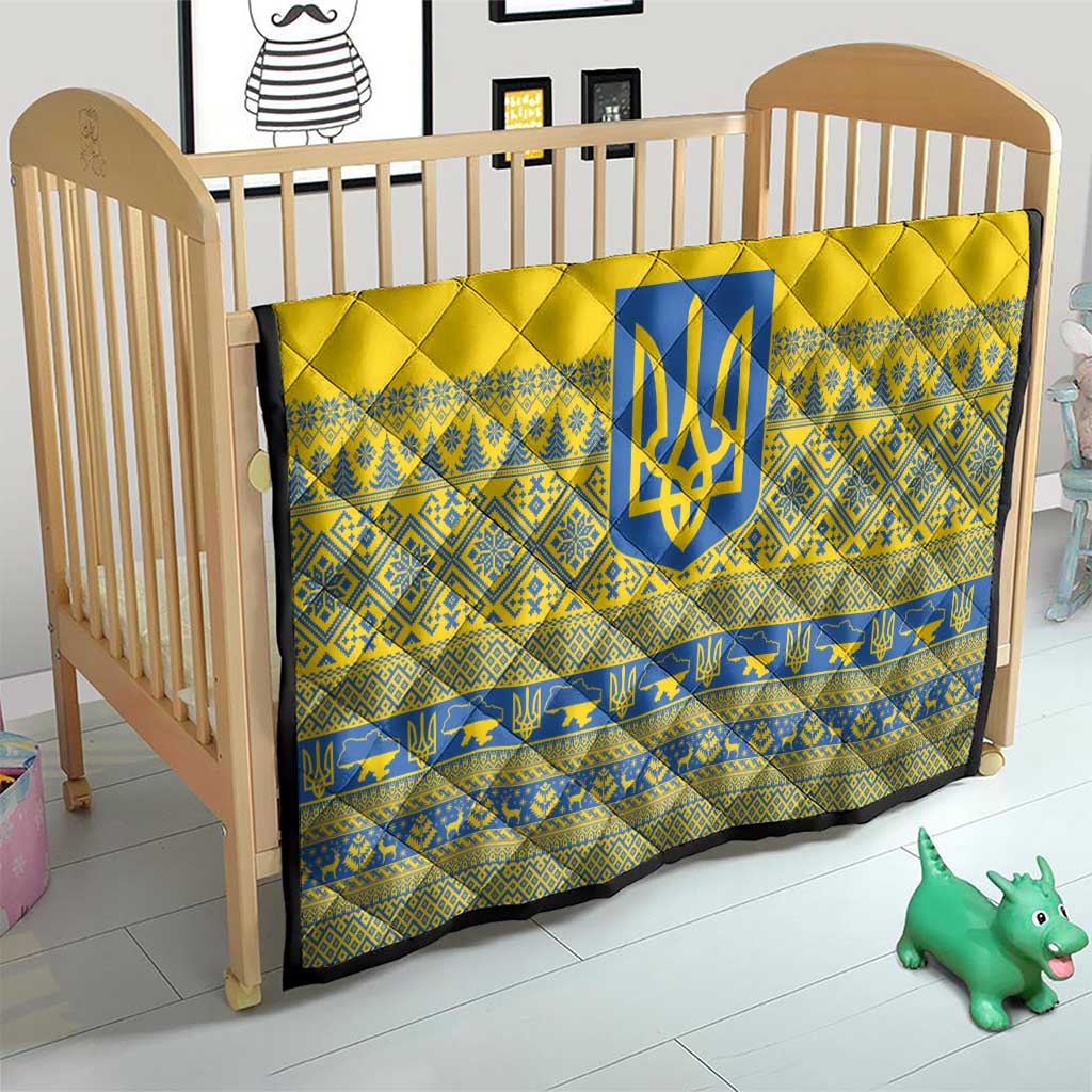 Ukraine Trident Christmas Quilt Vyshyvanka Patterns - Wonder Print Shop