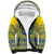 Ukraine Trident Christmas Sherpa Hoodie Vyshyvanka Patterns - Wonder Print Shop