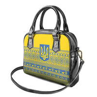 Ukraine Trident Christmas Shoulder Handbag Vyshyvanka Patterns - Wonder Print Shop