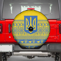 Ukraine Trident Christmas Spare Tire Cover Vyshyvanka Patterns - Wonder Print Shop