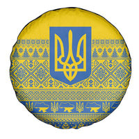 Ukraine Trident Christmas Spare Tire Cover Vyshyvanka Patterns - Wonder Print Shop