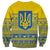 Ukraine Trident Christmas Sweatshirt Vyshyvanka Patterns - Wonder Print Shop