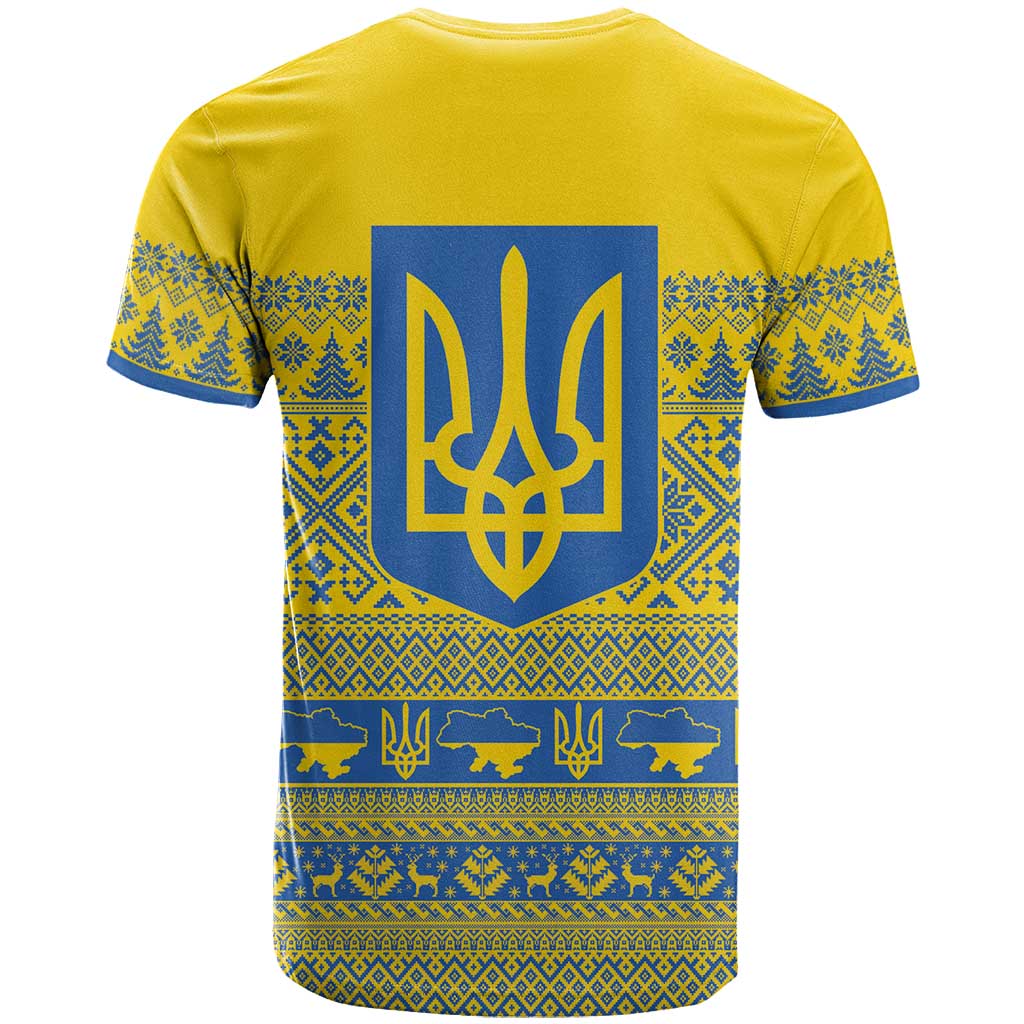 Ukraine Trident Christmas T Shirt Vyshyvanka Patterns - Wonder Print Shop