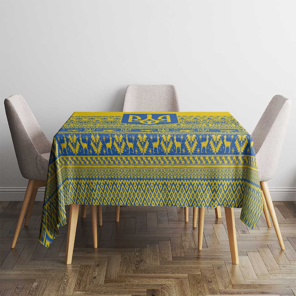 Ukraine Trident Christmas Tablecloth Vyshyvanka Patterns - Wonder Print Shop