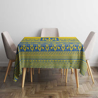 Ukraine Trident Christmas Tablecloth Vyshyvanka Patterns - Wonder Print Shop