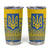 Ukraine Trident Christmas Tumbler Cup Vyshyvanka Patterns - Wonder Print Shop
