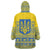 Ukraine Trident Christmas Wearable Blanket Hoodie Vyshyvanka Patterns - Wonder Print Shop