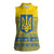 Ukraine Trident Christmas Women Sleeveless Polo Shirt Vyshyvanka Patterns - Wonder Print Shop
