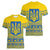 Ukraine Trident Christmas Women V-Neck T-Shirt Vyshyvanka Patterns - Wonder Print Shop