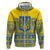 Ukraine Trident Christmas Zip Hoodie Vyshyvanka Patterns - Wonder Print Shop
