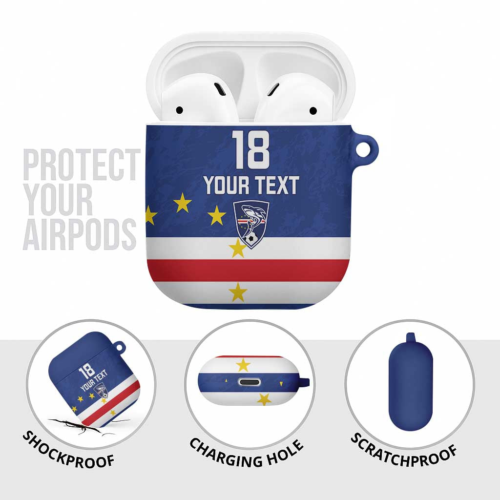 Cape Verde Football Custom AirPods Case Go Champion Sporty Style - Wonder Print Shop