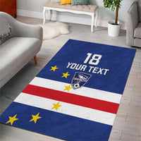 Cape Verde Football Custom Area Rug Go Champion Sporty Style - Wonder Print Shop