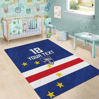 Cape Verde Football Custom Area Rug Go Champion Sporty Style - Wonder Print Shop