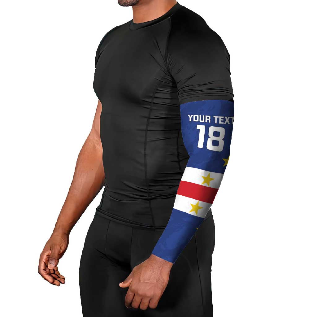 Cape Verde Football Custom Arm Sleeves Go Champion Sporty Style - Wonder Print Shop