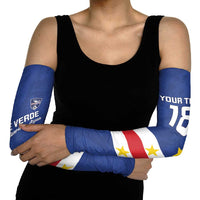 Cape Verde Football Custom Arm Sleeves Go Champion Sporty Style - Wonder Print Shop