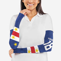 Cape Verde Football Custom Arm Sleeves Go Champion Sporty Style - Wonder Print Shop