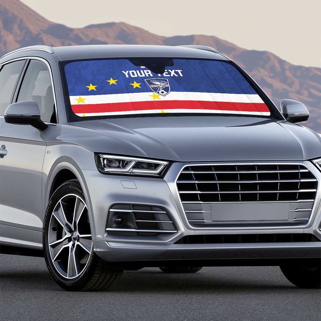 Cape Verde Football Custom Auto Sun Shade Go Champion Sporty Style - Wonder Print Shop