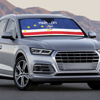 Cape Verde Football Custom Auto Sun Shade Go Champion Sporty Style - Wonder Print Shop