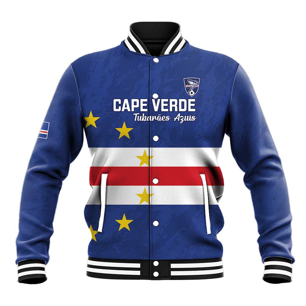 Cape Verde Football Custom Baseball Jacket Go Champion Sporty Style - Wonder Print Shop
