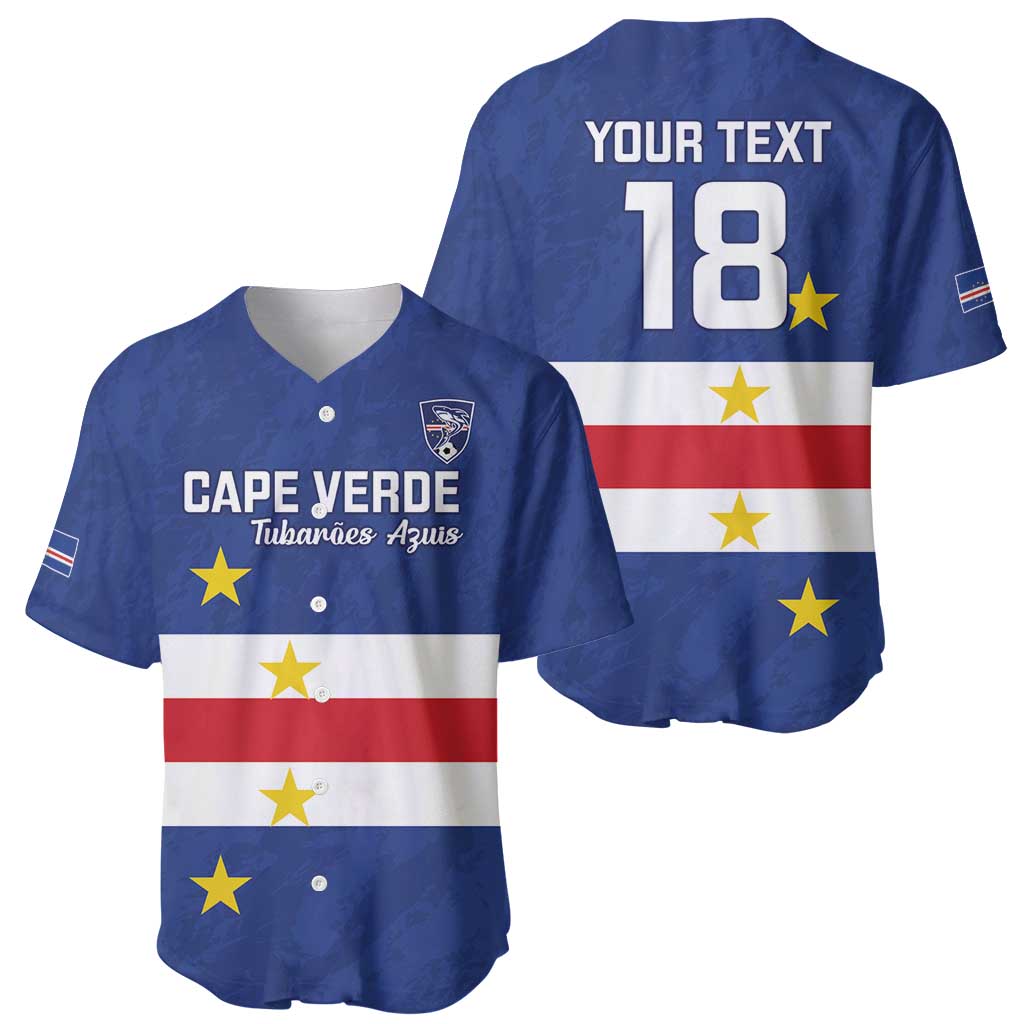 Cape Verde Football Custom Baseball Jersey Go Champion Sporty Style - Wonder Print Shop