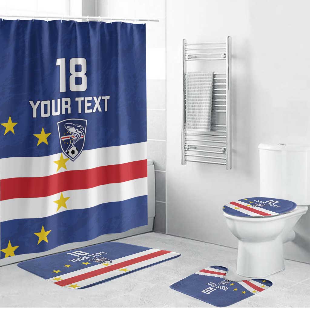 Cape Verde Football Custom Bathroom Set Go Champion Sporty Style - Wonder Print Shop