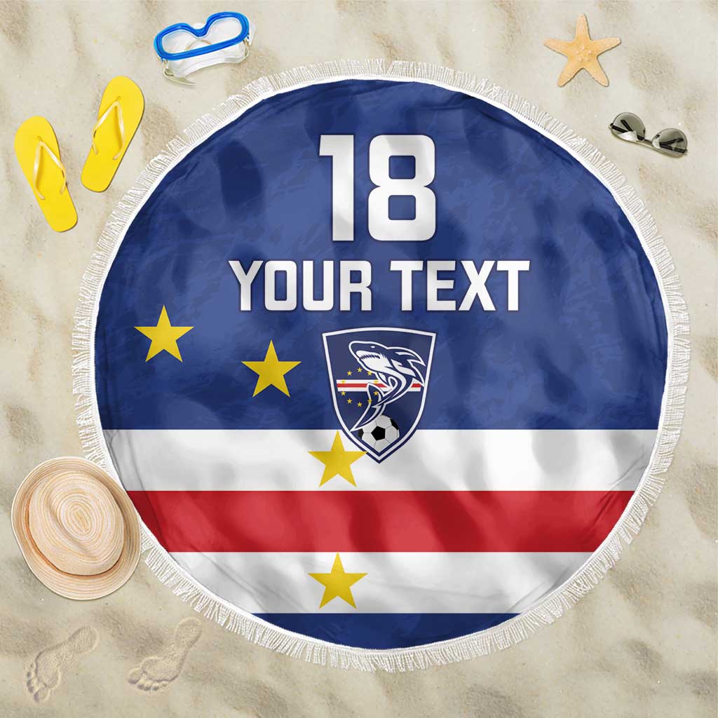 Cape Verde Football Custom Beach Blanket Go Champion Sporty Style - Wonder Print Shop