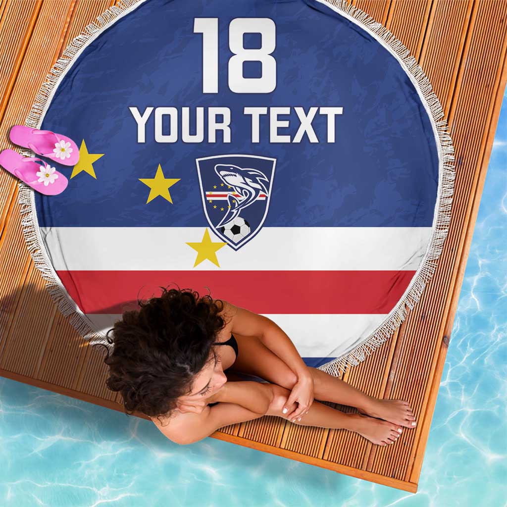 Cape Verde Football Custom Beach Blanket Go Champion Sporty Style - Wonder Print Shop