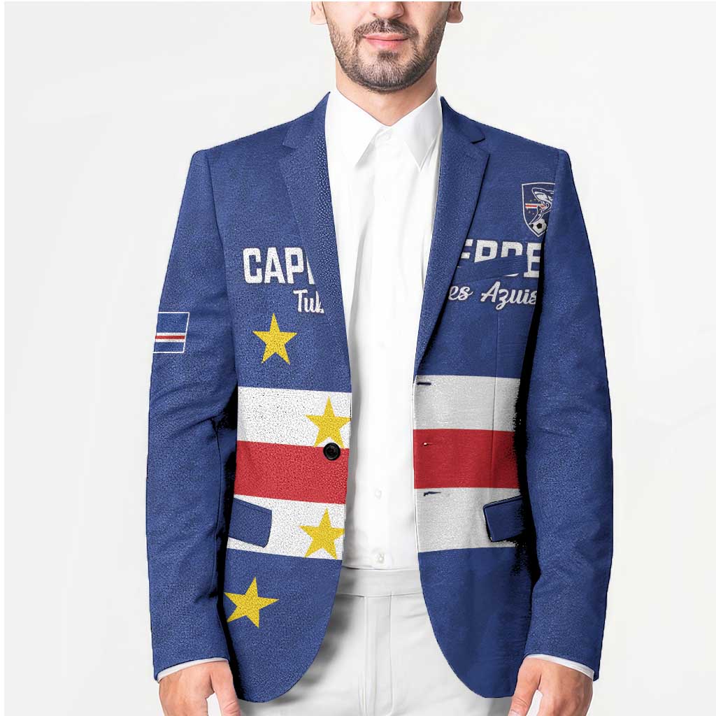 Cape Verde Football Custom Blazer Go Champion Sporty Style - Wonder Print Shop