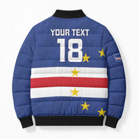 Cape Verde Football Custom Bomber Puffer Jacket Go Champion Sporty Style - Wonder Print Shop