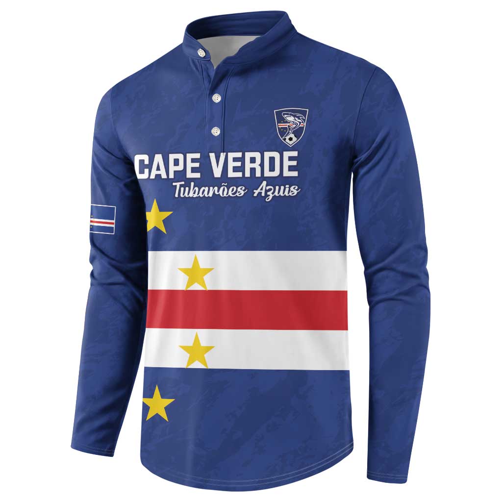 Cape Verde Football Custom Button Sweatshirt Go Champion Sporty Style - Wonder Print Shop