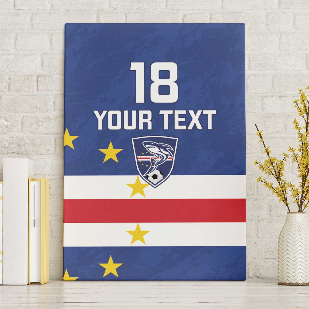 Cape Verde Football Custom Canvas Wall Art Go Champion Sporty Style - Wonder Print Shop