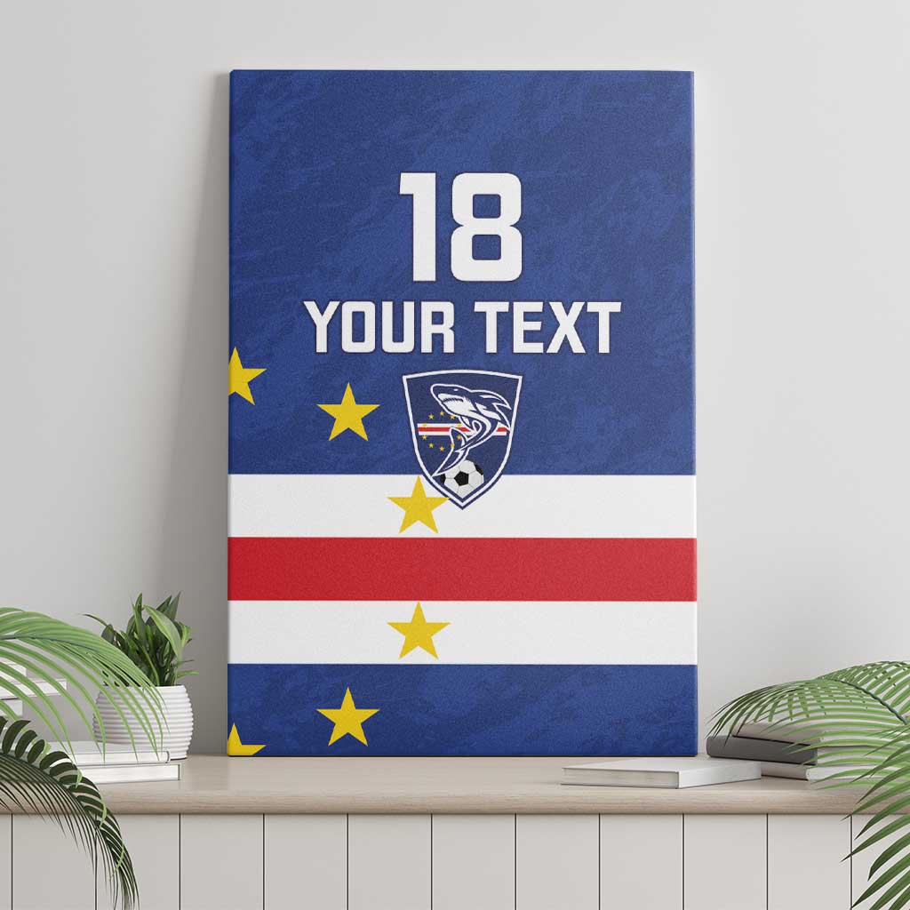 Cape Verde Football Custom Canvas Wall Art Go Champion Sporty Style - Wonder Print Shop