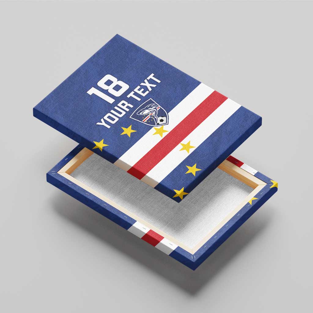 Cape Verde Football Custom Canvas Wall Art Go Champion Sporty Style - Wonder Print Shop