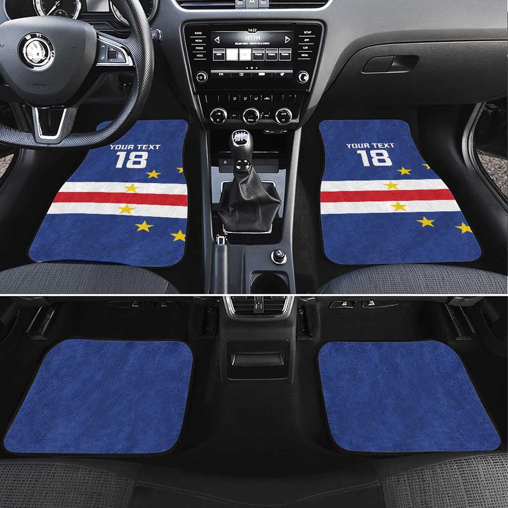 Cape Verde Football Custom Car Mats Go Champion Sporty Style - Wonder Print Shop
