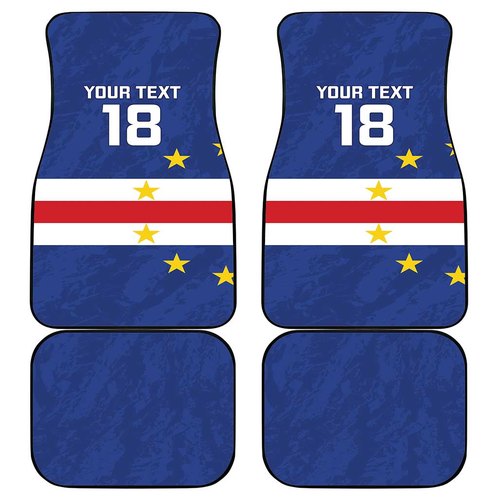 Cape Verde Football Custom Car Mats Go Champion Sporty Style - Wonder Print Shop