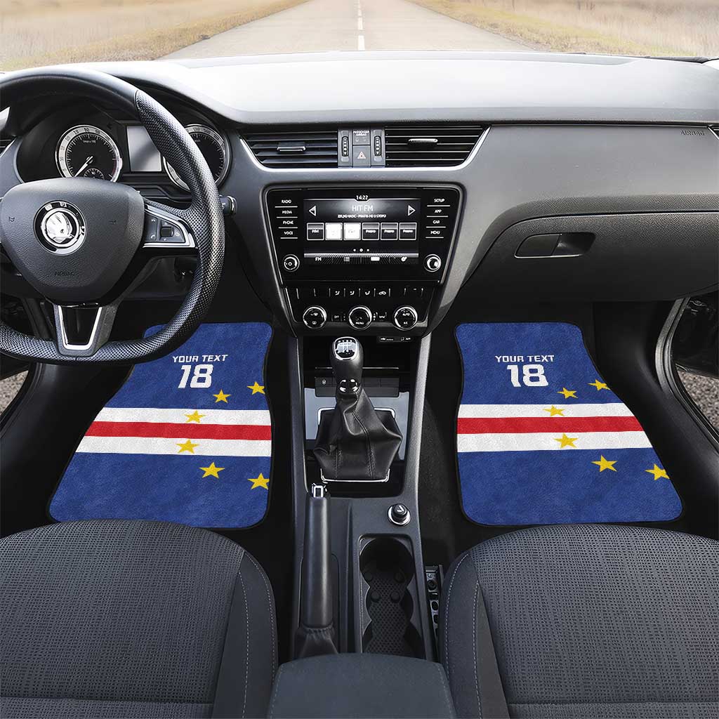 Cape Verde Football Custom Car Mats Go Champion Sporty Style - Wonder Print Shop