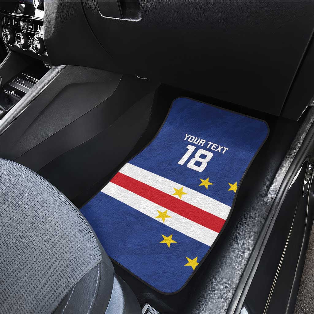 Cape Verde Football Custom Car Mats Go Champion Sporty Style - Wonder Print Shop