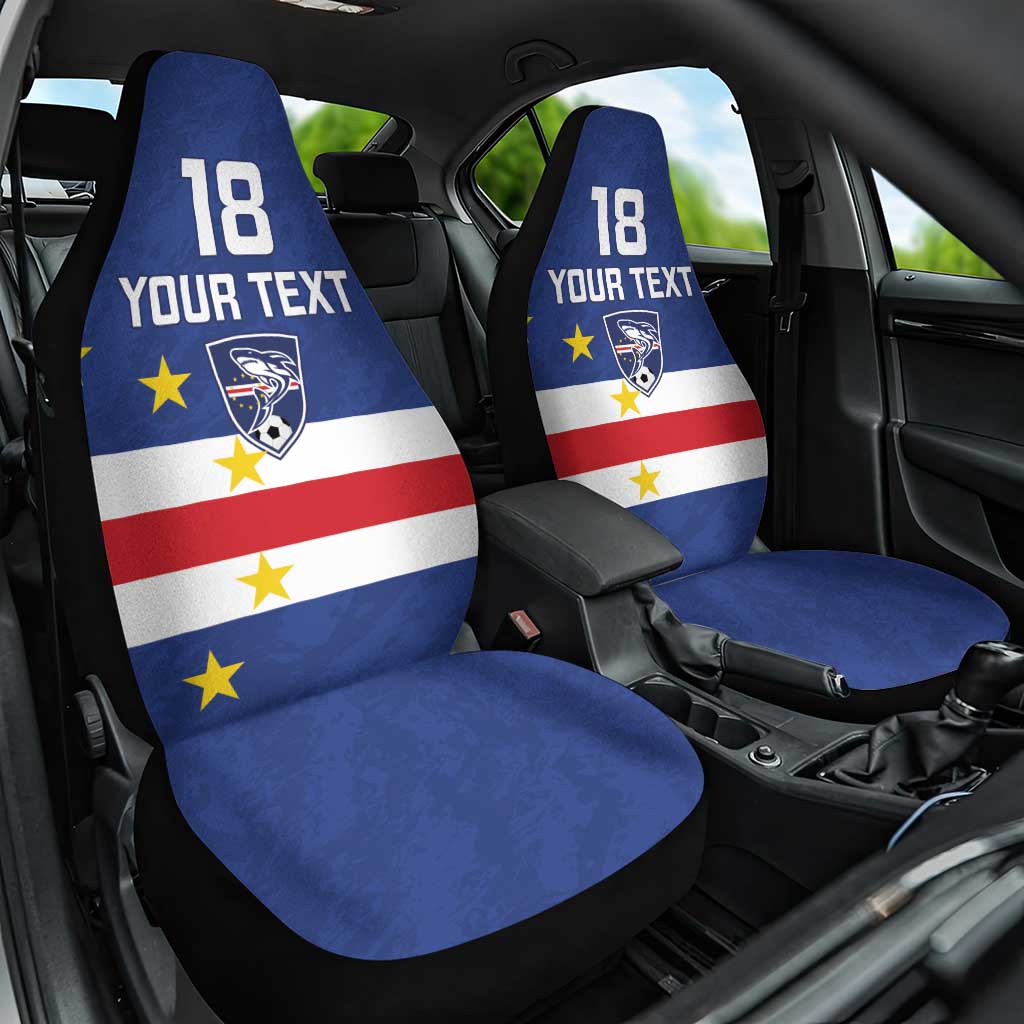 Cape Verde Football Custom Car Seat Cover Go Champion Sporty Style - Wonder Print Shop