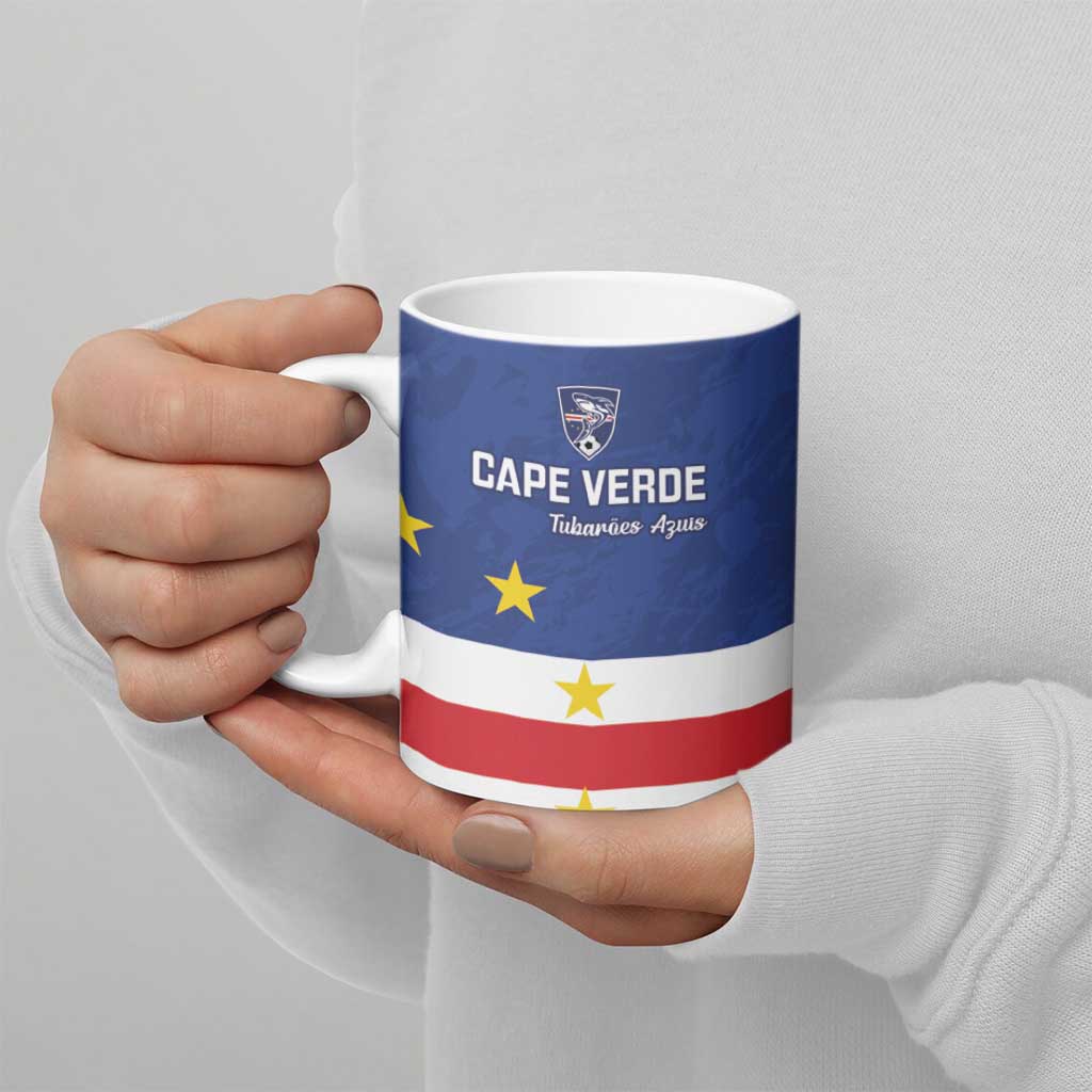 Cape Verde Football Custom Ceramic Mug Go Champion Sporty Style - Wonder Print Shop