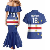 Cape Verde Football Custom Couples Matching Mermaid Dress and Hawaiian Shirt Go Champion Sporty Style - Wonder Print Shop