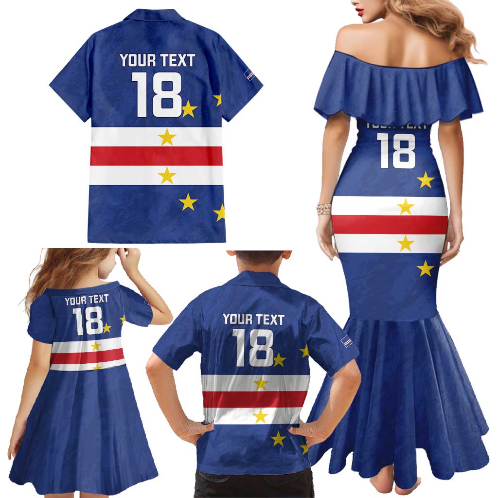 Cape Verde Football Custom Family Matching Mermaid Dress and Hawaiian Shirt Go Champion Sporty Style - Wonder Print Shop