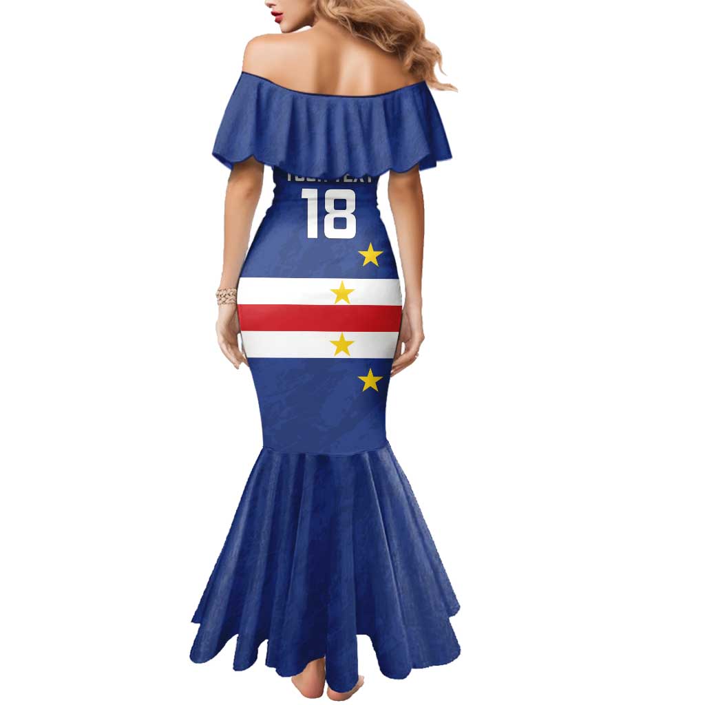 Cape Verde Football Custom Family Matching Mermaid Dress and Hawaiian Shirt Go Champion Sporty Style - Wonder Print Shop