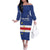 Cape Verde Football Custom Family Matching Off The Shoulder Long Sleeve Dress and Hawaiian Shirt Go Champion Sporty Style - Wonder Print Shop