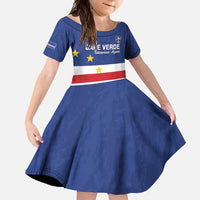 Cape Verde Football Custom Family Matching Off Shoulder Maxi Dress and Hawaiian Shirt Go Champion Sporty Style - Wonder Print Shop