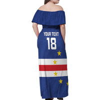 Cape Verde Football Custom Family Matching Off Shoulder Maxi Dress and Hawaiian Shirt Go Champion Sporty Style - Wonder Print Shop