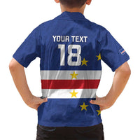 Cape Verde Football Custom Family Matching Off Shoulder Short Dress and Hawaiian Shirt Go Champion Sporty Style - Wonder Print Shop