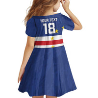 Cape Verde Football Custom Family Matching Off Shoulder Short Dress and Hawaiian Shirt Go Champion Sporty Style - Wonder Print Shop