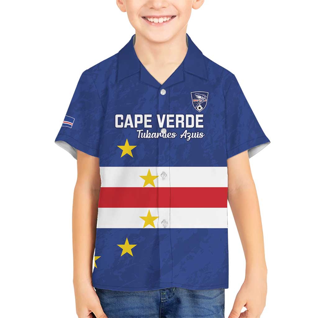 Cape Verde Football Custom Family Matching Off Shoulder Short Dress and Hawaiian Shirt Go Champion Sporty Style - Wonder Print Shop